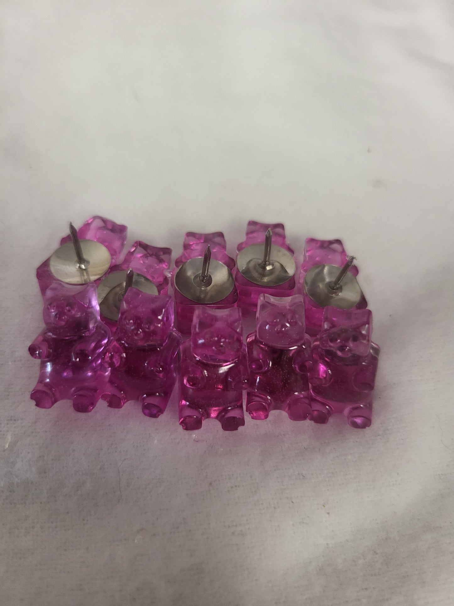 Resin push pins