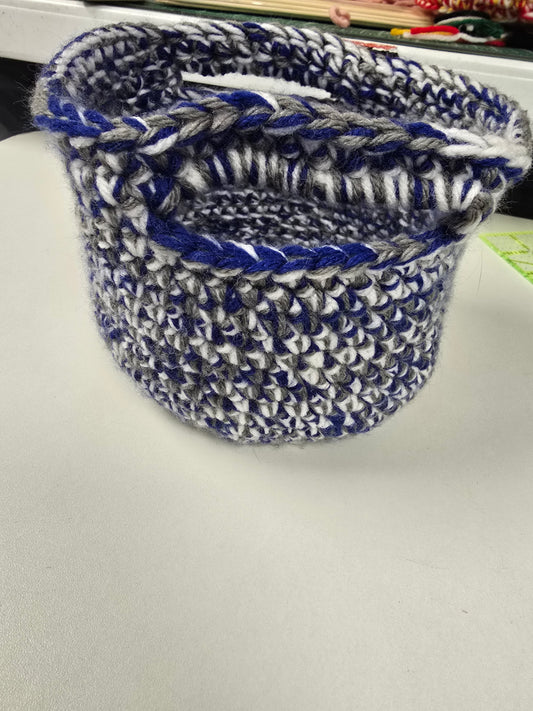 Small crocheted basket